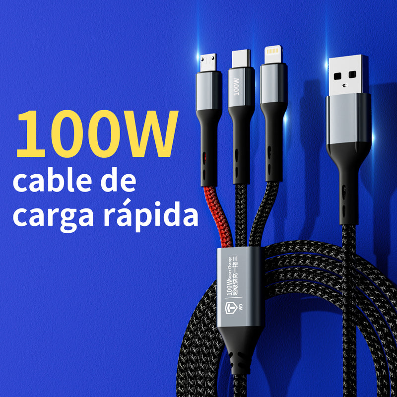 L302 3-in-1 Cable PD 1M Black UWINN-11