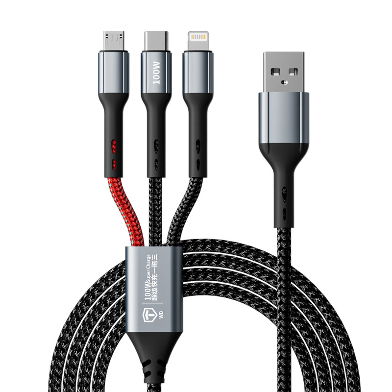 L302 3-in-1 Cable PD 1M Black UWINN-1