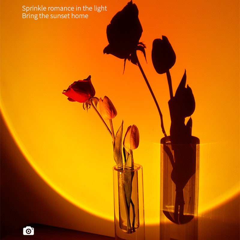 Wireless Sunset Lamp/300ML Humidifier-4