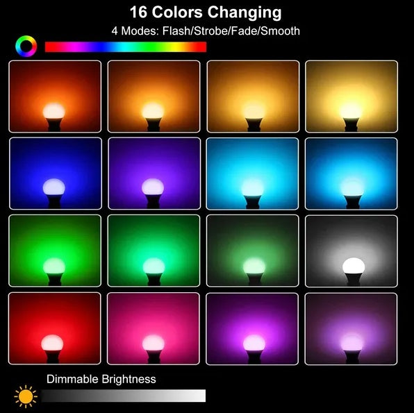 E27 3W Dimmable RGB LED Mood Light (16 Colors)-4
