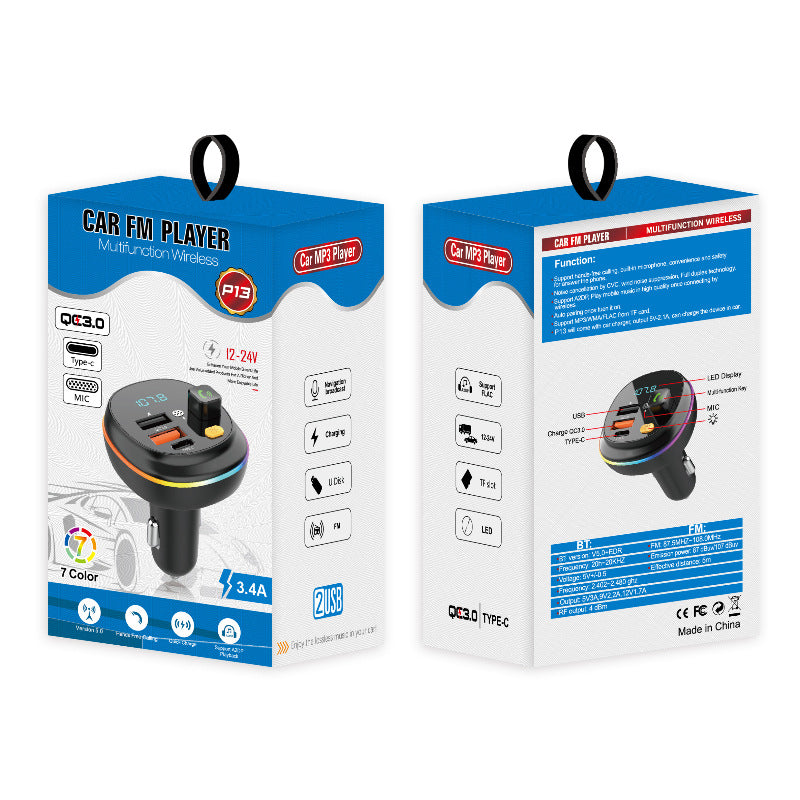 Car FM Transmitter Car Bluetooth-8